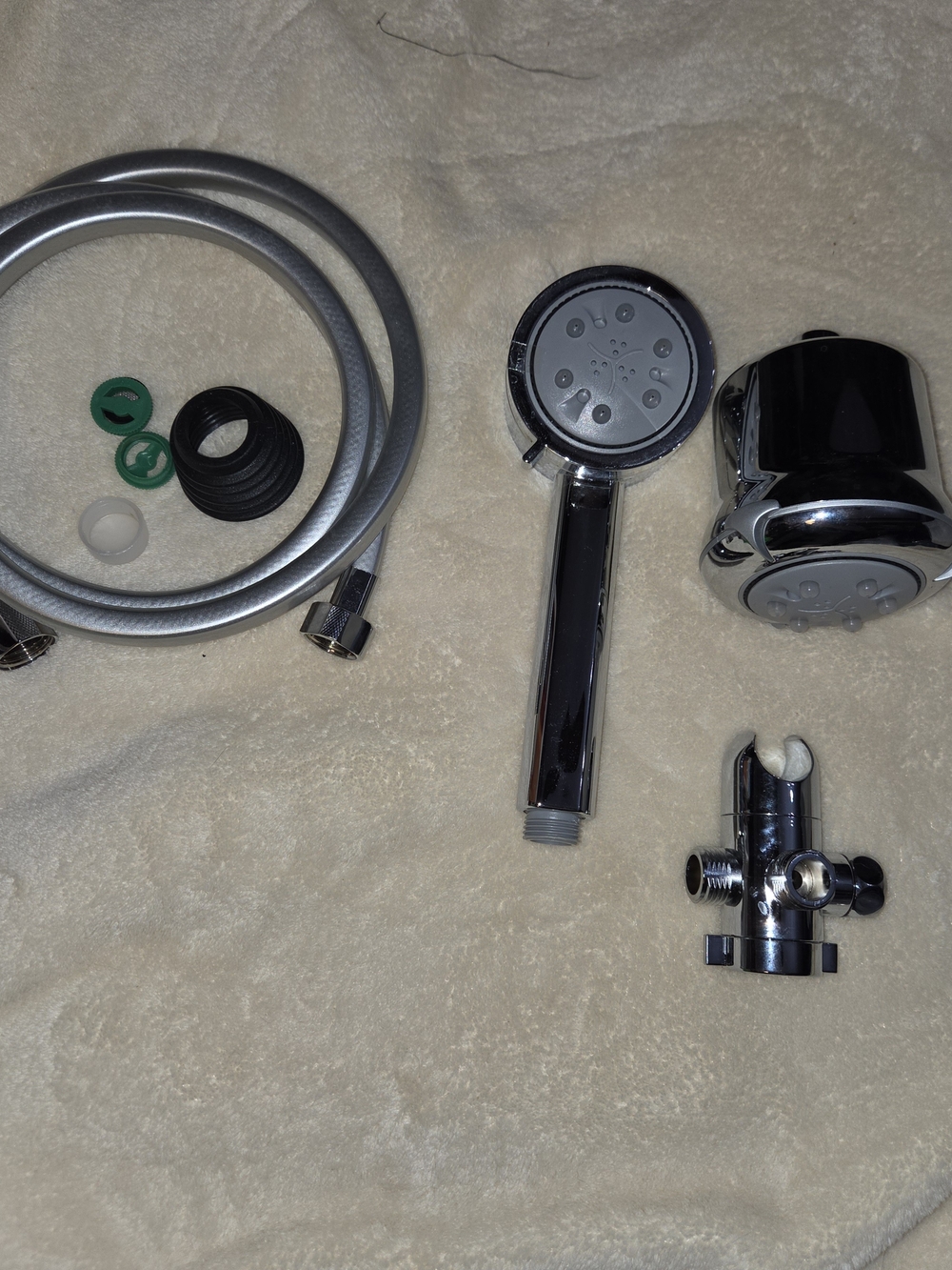 Chrome Handheld Shower Head Kit - Silver